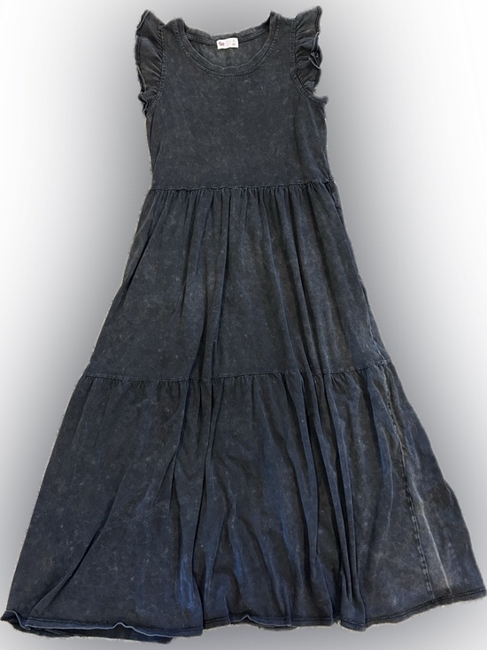SO Dresses & Skirts - SO Black Ruffle Sleeve Tiered Maxi Dress for Kids